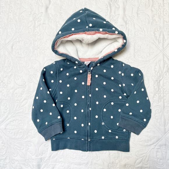 Carter's Fleece Lined Hoodie Sweatshirt Size 18m - Picture 2 of 5